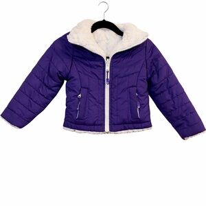 Hawke & Co Reversible Winter Puffer Jacket Toddler Girls 2T Purple